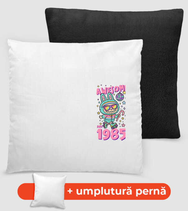 Awesome since 1985 - Labubu model negru pe tricou