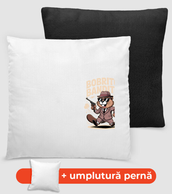 Bobrito Bandito model negru pe tricou