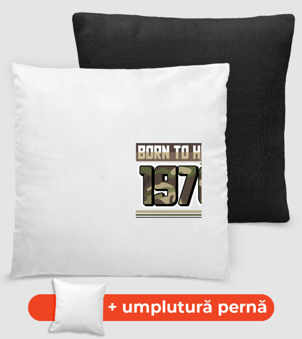 Born to hunt since 1970 model negru pe tricou