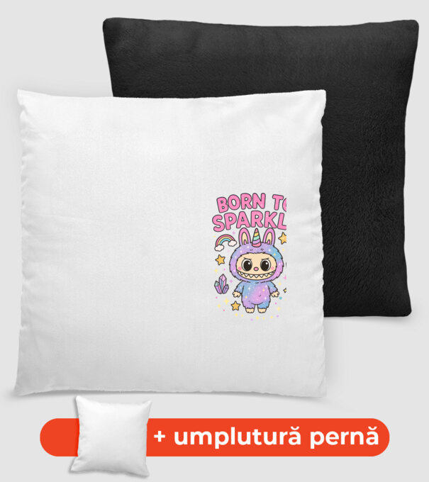 Born to sparkle model negru pe tricou