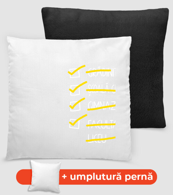 Cheklist educație - Facultate negru model negru pe tricou