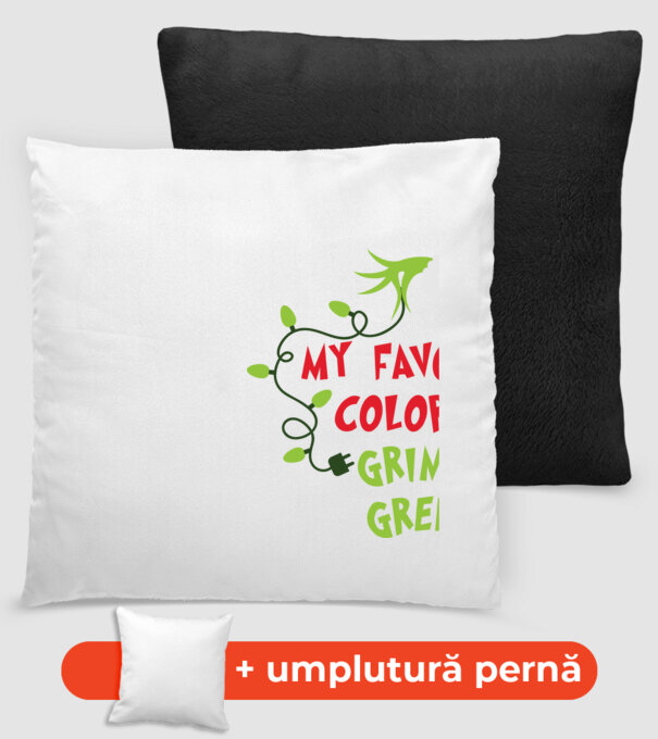 Grinch Green model negru pe tricou