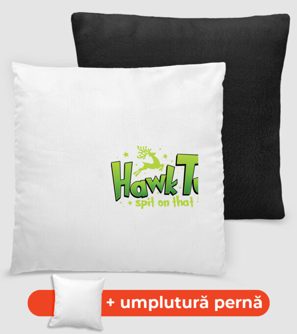 Hawk tuah xmas model negru pe tricou