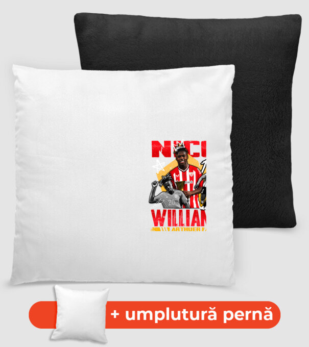 Nico Williams tribute model negru pe tricou
