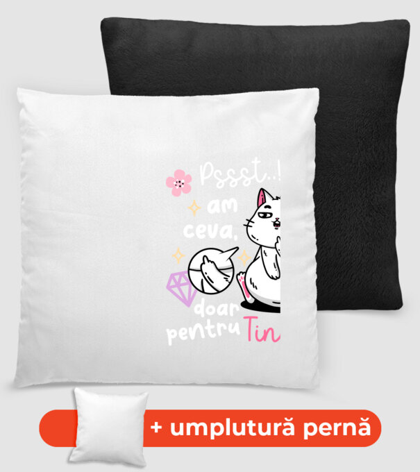 Pssst, am ceva doar pentru tine! model negru pe tricou