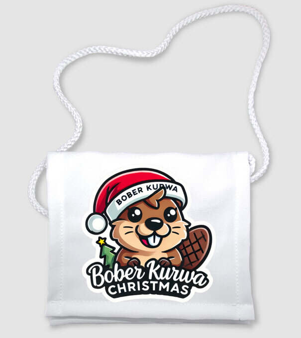 Bober Kurwa Christmas 1 model alb pe tricou