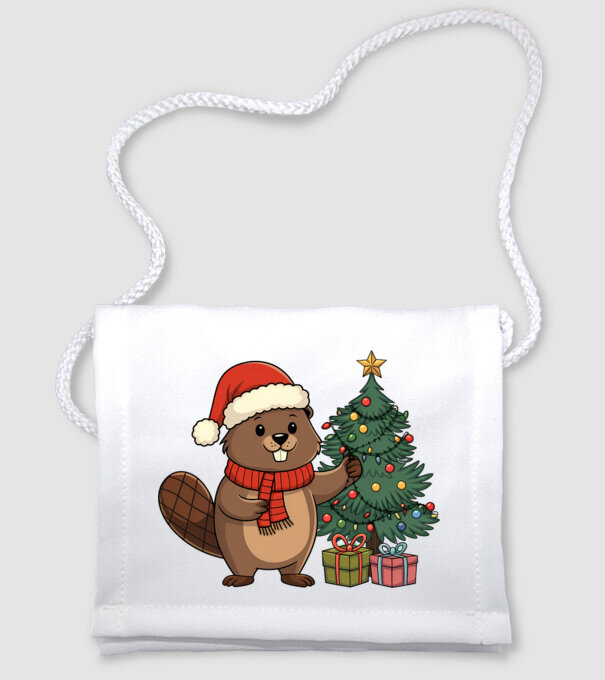 Bober Kurwa Christmas 2 model alb pe tricou