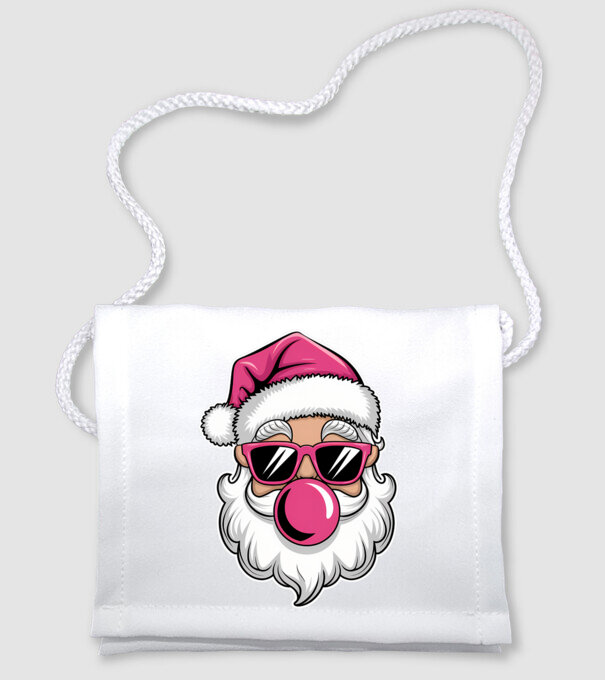 Bubble gum Santa 2 model alb pe tricou