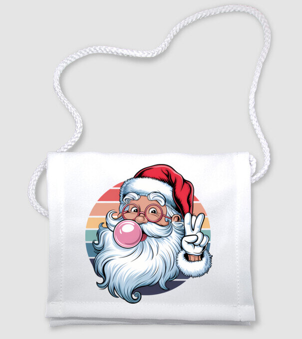 Bubble gum santa model alb pe tricou