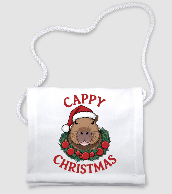 Cappy Christmas 2 model alb pe tricou