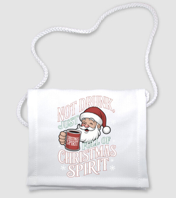 Christmas Spirit Santa model alb pe tricou