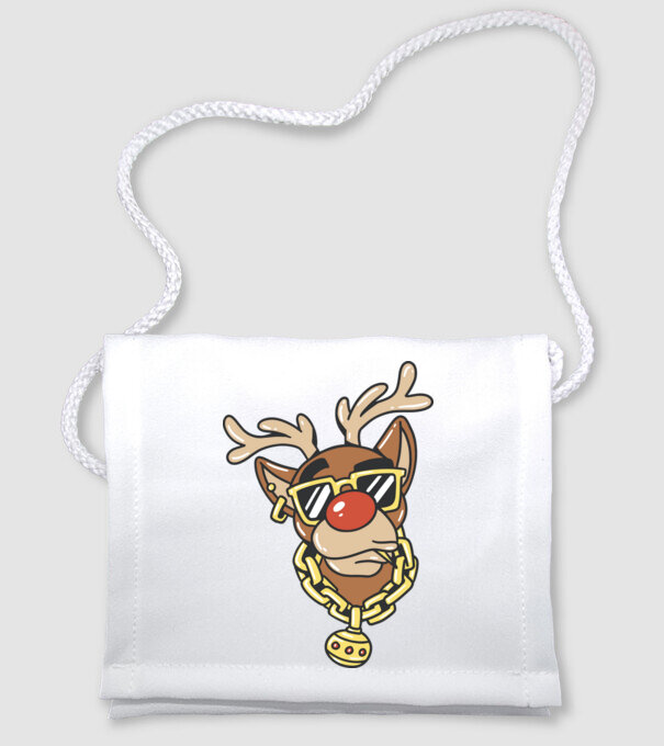 Gangster Reindeer model alb pe tricou
