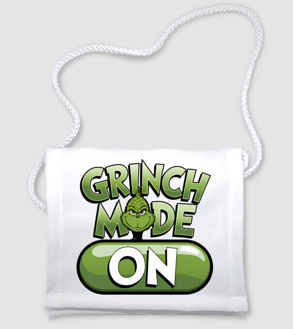 Grinch mode ON model alb pe tricou