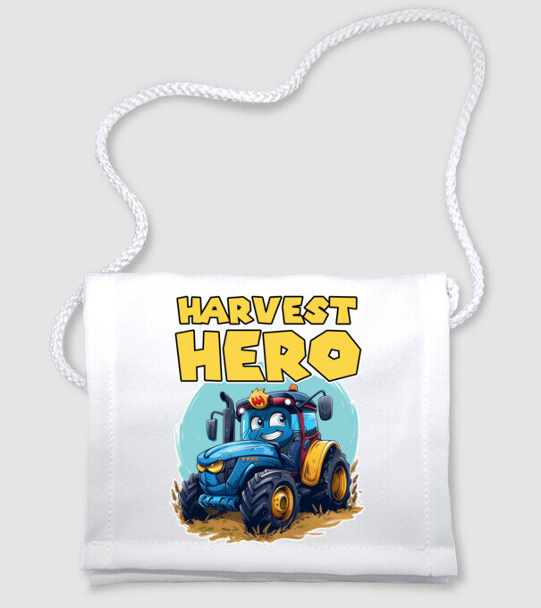 Harvest Hero Tractor model alb pe tricou