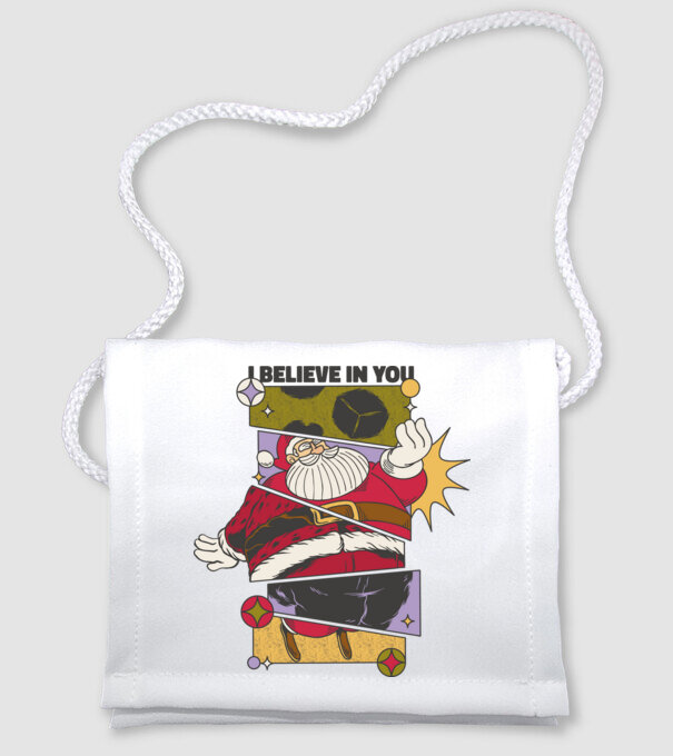 I believe in you Santa model alb pe tricou