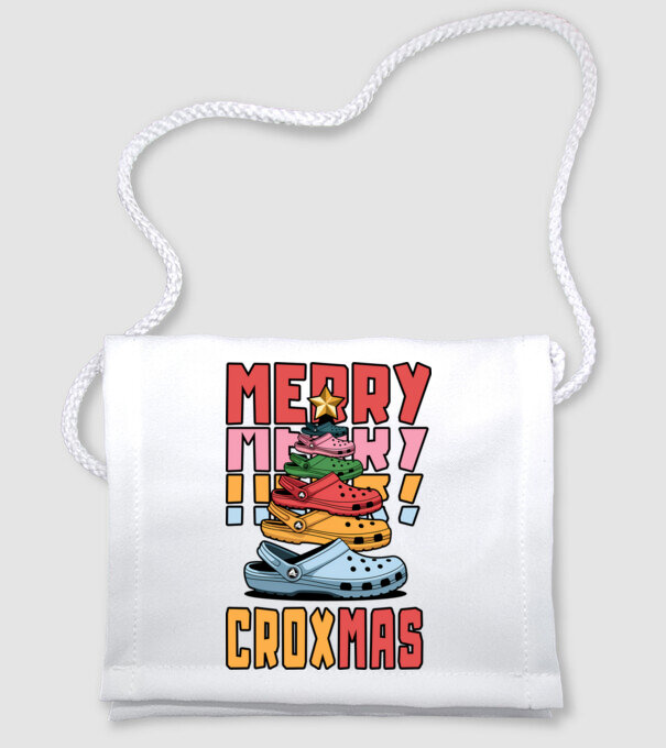 Merry Croxmas model alb pe tricou