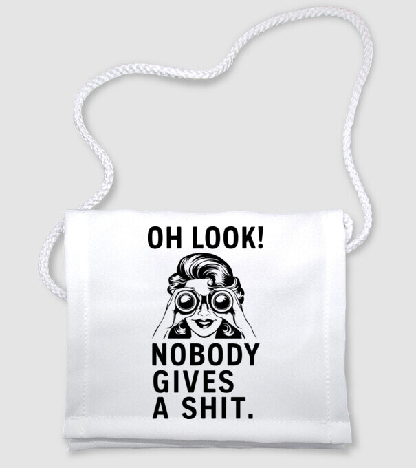 Nobody Gives a shit model alb pe tricou