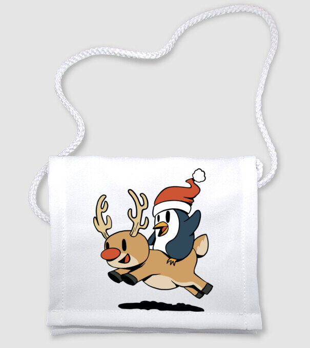 pinguin reindeer cristmas model alb pe tricou