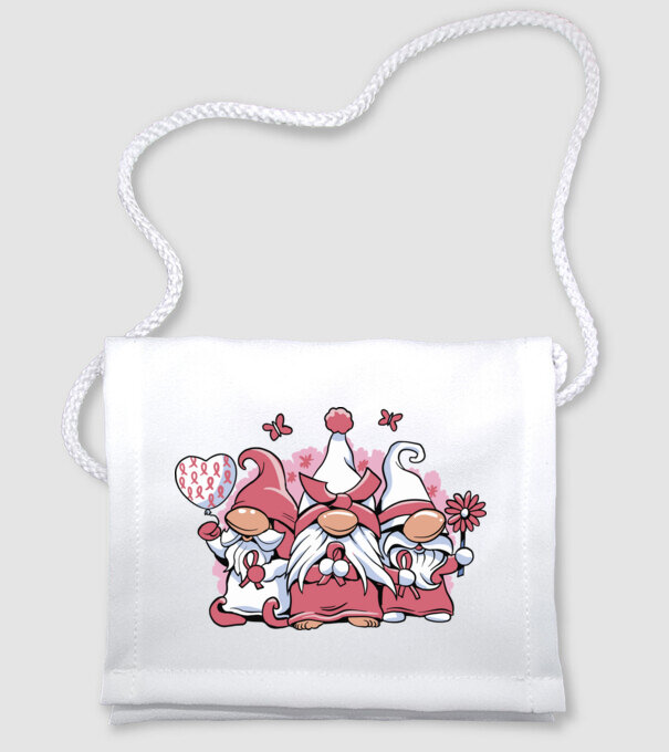 Pink christmas Gnomes model alb pe tricou