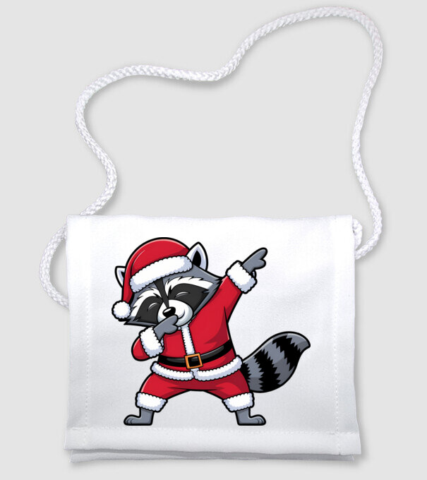 Raton Dab Xmas model alb pe tricou