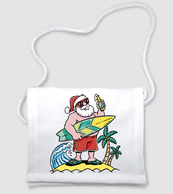 Santa Claus Summer model alb pe tricou