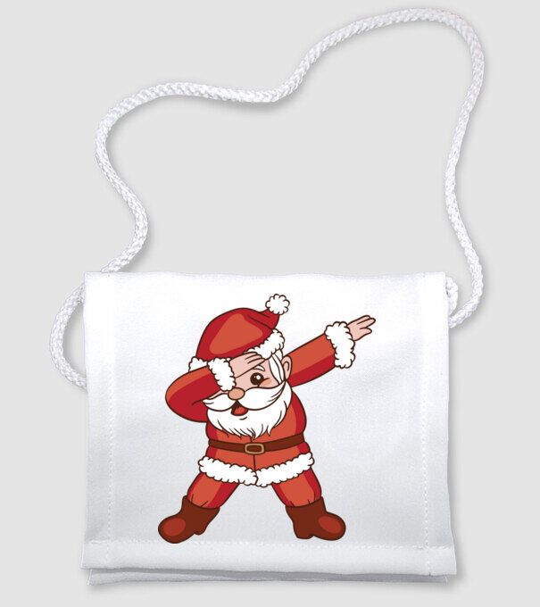 Santa Dab model alb pe tricou