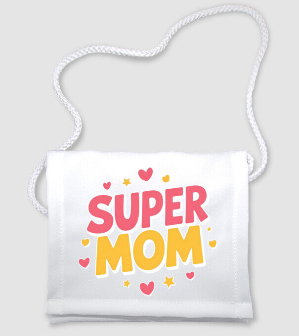 Super Mom Negru model alb pe tricou