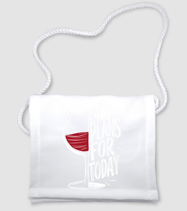 Wine Plans For Today Negru model alb pe tricou