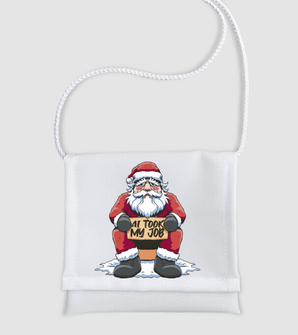 AI took my job Santa model alb pe tricou
