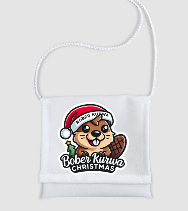 Bober Kurwa Christmas 1 model alb pe tricou