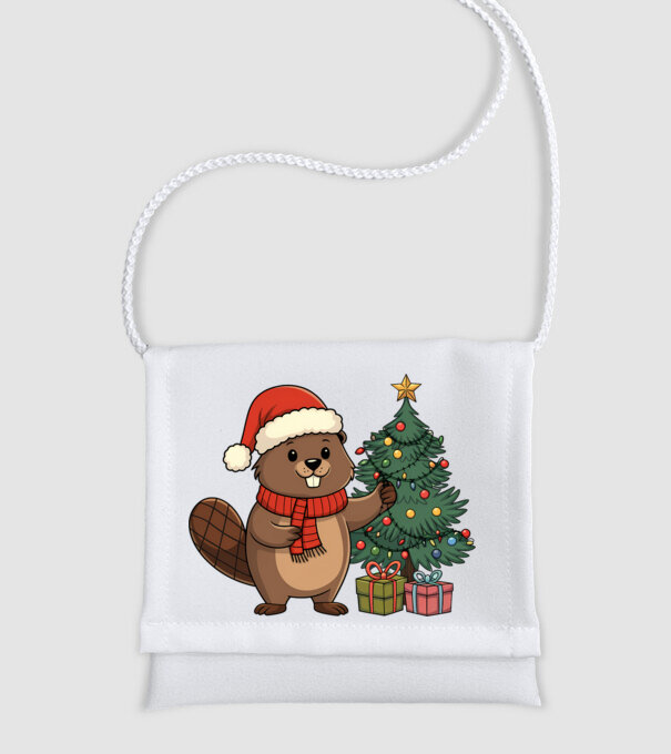 Bober Kurwa Christmas 2 model alb pe tricou