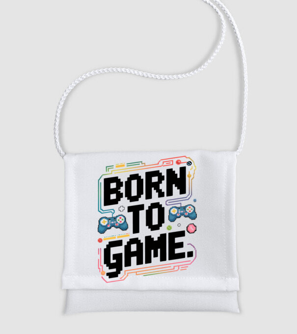 Born to Game Pixel Alb model alb pe tricou