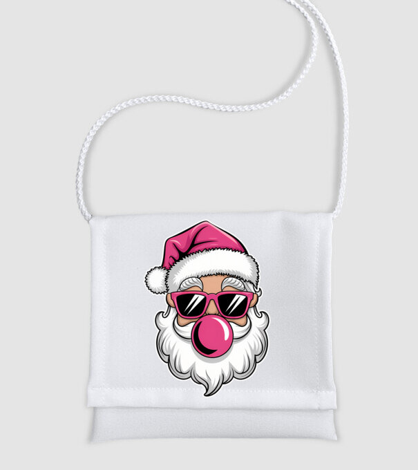 Bubble gum Santa 2 model alb pe tricou