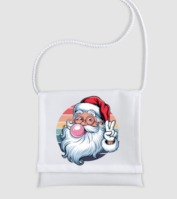 Bubble gum santa model alb pe tricou