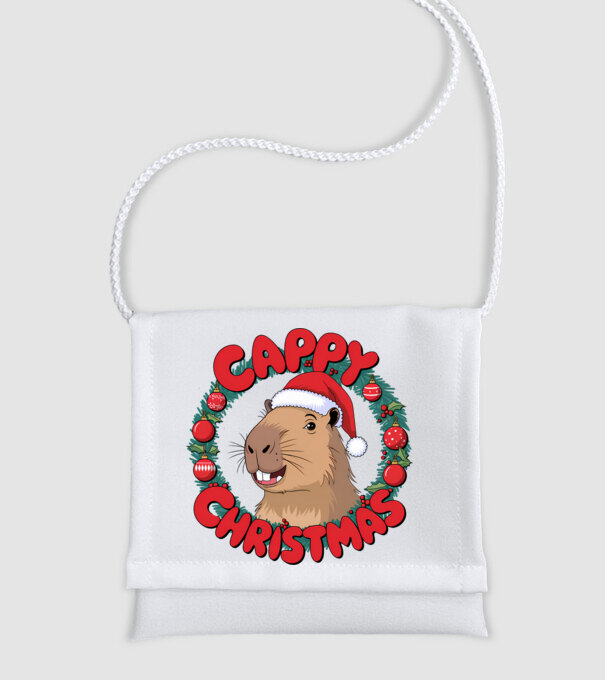 Cappy Christmas 1 model alb pe tricou
