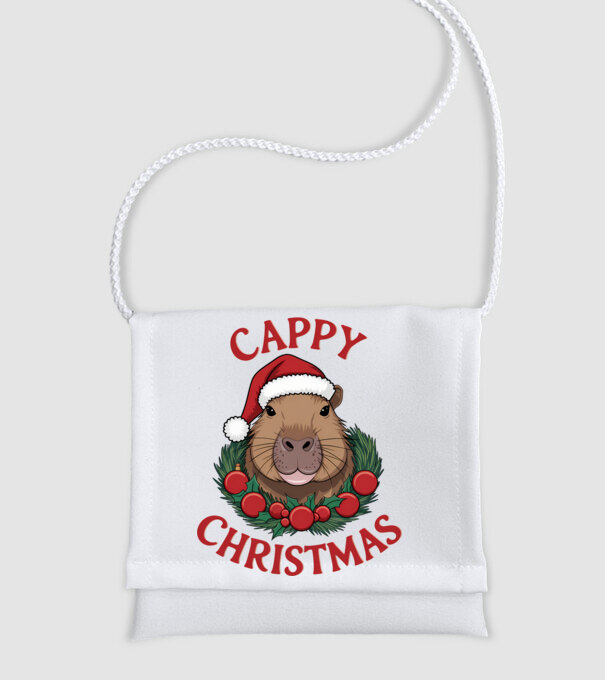 Cappy Christmas 2 model alb pe tricou