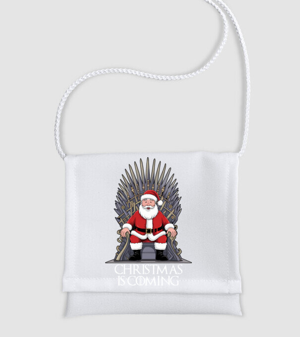 Christmas is Coming Negru model alb pe tricou