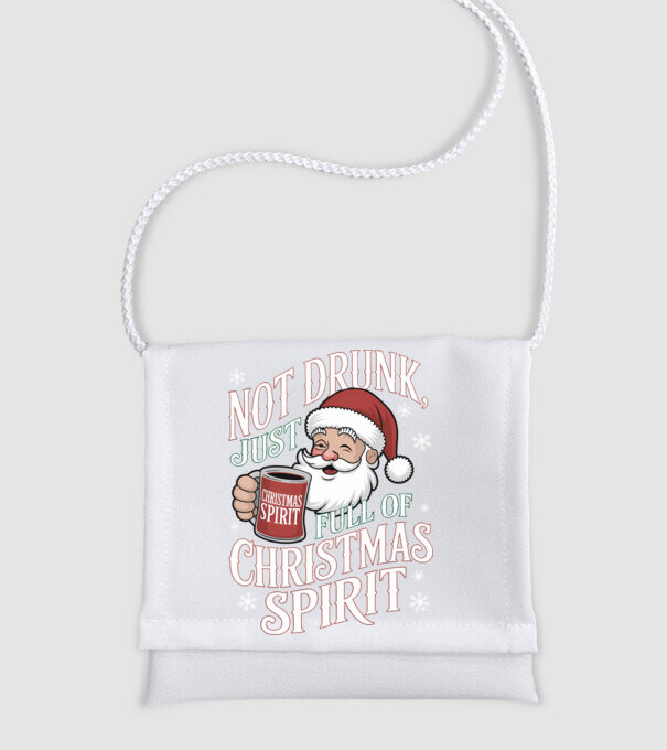 Christmas Spirit Santa model alb pe tricou