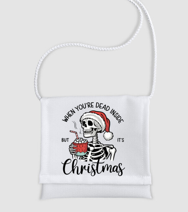 Dead inside, but it's christmas Alb model alb pe tricou