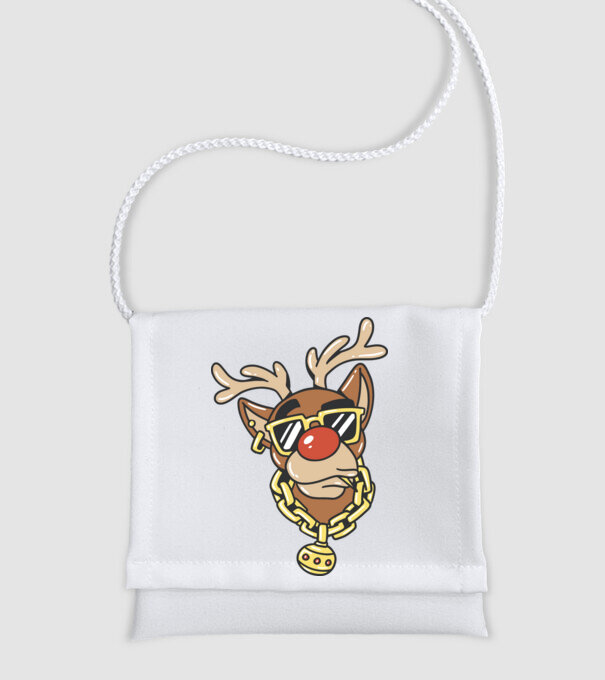 Gangster Reindeer model alb pe tricou