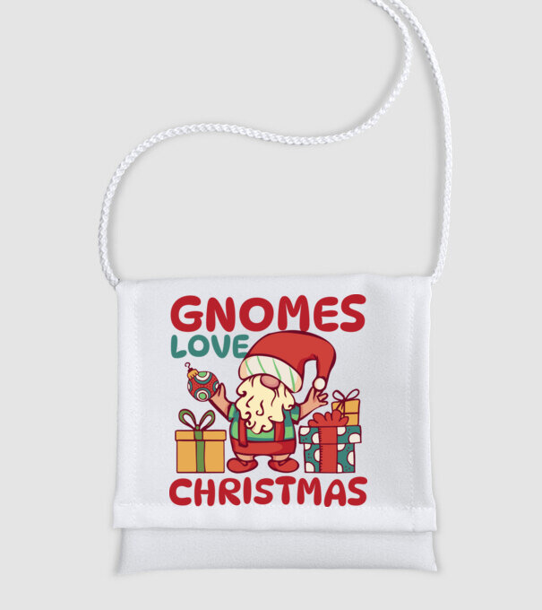 Gnomes LOVE Christmas model alb pe tricou