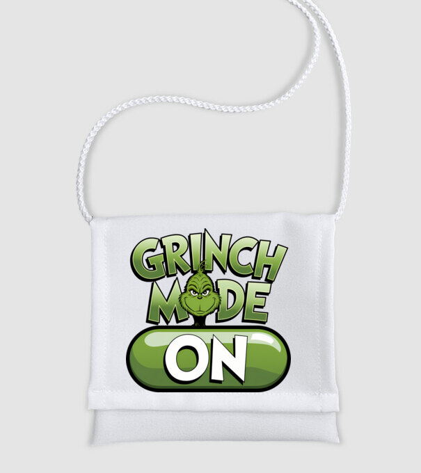 Grinch mode ON model alb pe tricou