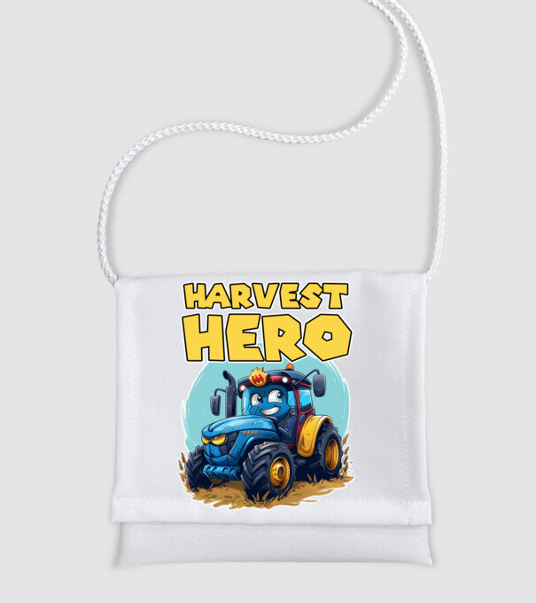 Harvest Hero Tractor model alb pe tricou