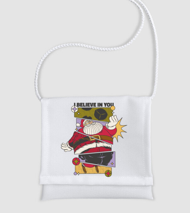 I believe in you Santa model alb pe tricou