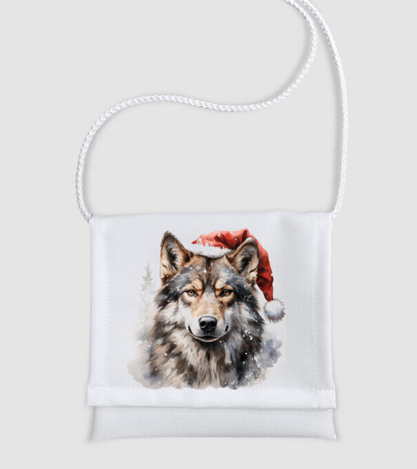 Lupul de Crăciun Alb model alb pe tricou