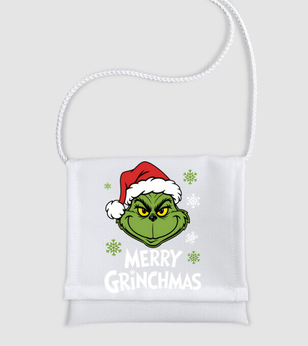 Merry Grinchmas Negru model alb pe tricou