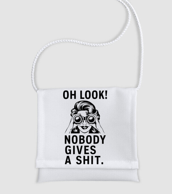 Nobody Gives a shit model alb pe tricou