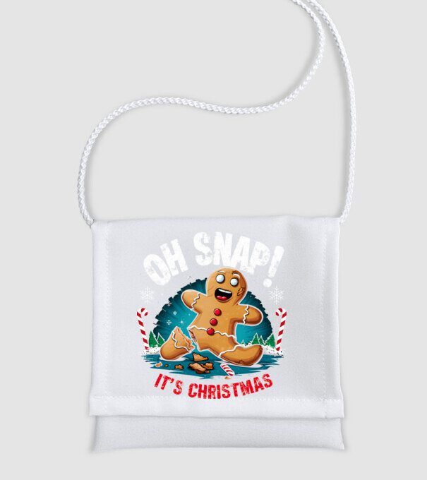 Oh snap! It's christmas Negru model alb pe tricou