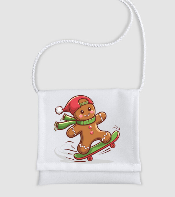 Patinator de turtă dulce model alb pe tricou
