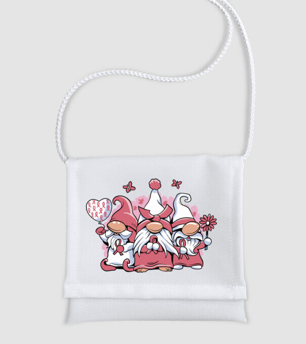 Pink christmas Gnomes model alb pe tricou